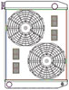ClassicCool ComboUnit Universal Fit Radiator and Fan Single Pass Crossflow Design 26" x 19" with Straight Outlet - image 1