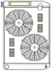 ClassicCool ComboUnit Universal Fit Radiator and Fan Single Pass Crossflow Design 27.50" x 19" with 16AN Inlet/Outlet - image 1