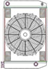ClassicCool ComboUnit Universal Fit Radiator and Fan Single Pass Crossflow Design 24" x 15.50" with 16AN Inlet/Outlet - image 1