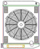 ClassicCool ComboUnit Universal Fit Radiator and Fan Single Pass Crossflow Design 24" x 19" with Transmission Cooler - image 1