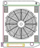 ClassicCool ComboUnit Universal Fit Radiator and Fan Single Pass Crossflow Design 24" x 19" with Transmission Cooler - image 1