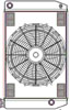 ClassicCool ComboUnit Universal Fit Radiator and Fan Single Pass Crossflow Design 26" x 15.50" with 16AN Inlet/Outlet - image 1