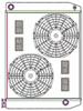 ClassicCool ComboUnit Universal Fit Radiator and Fan Single Pass Crossflow Design 26" x 19" with 16AN Inlet/Outlet - image 1