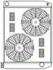 ClassicCool ComboUnit Universal Fit Radiator and Fan Single Pass Crossflow Design 26" x 19" with Straight Outlet - image 1