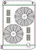 ClassicCool ComboUnit Universal Fit Radiator and Fan Single Pass Crossflow Design 27.50" x 19" with 16AN Inlet - image 1