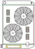 ClassicCool ComboUnit Universal Fit Radiator and Fan Single Pass Crossflow Design 27.50" x 19" with Transmission Cooler - image 1