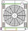 ClassicCool ComboUnit Universal Fit Radiator and Fan Dual Pass Crossflow Design 22" x 19" with Transmission Cooler - image 1