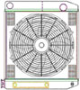 ClassicCool ComboUnit Universal Fit Radiator and Fan Dual Pass Crossflow Design 22" x 19" with Transmission Cooler - image 1