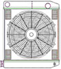 ClassicCool ComboUnit Universal Fit Radiator and Fan Dual Pass Crossflow Design 22" x 19" with Straight Outlet - image 1