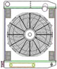 ClassicCool ComboUnit Universal Fit Radiator and Fan Dual Pass Crossflow Design 24" x 19" with Transmission Cooler - image 1