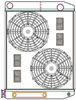 ClassicCool ComboUnit Universal Fit Radiator and Fan Dual Pass Crossflow Design 26" x 19" with Transmission Cooler - image 1