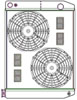 ClassicCool ComboUnit Universal Fit Radiator and Fan Dual Pass Crossflow Design 26" x 19" with Straight Outlet - image 1