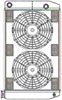 ClassicCool ComboUnit Universal Fit Radiator and Fan Dual Pass Crossflow Design 27.50" x 15.50" with 16AN Inlet/Outlet - image 1
