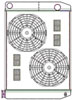 ClassicCool ComboUnit Universal Fit Radiator and Fan Dual Pass Crossflow Design 27.50" x 19" with Straight Outlet - image 1