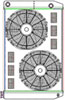 ClassicCool ComboUnit Universal Fit Radiator and Fan Dual Pass Crossflow Design 31" x 19" with 16AN Inlet/Outlet - image 1