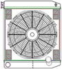 ClassicCool ComboUnit Universal Fit Radiator and Fan Dual Pass Crossflow Design 22" x 19" with No Options - image 1
