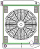 ClassicCool ComboUnit Universal Fit Radiator and Fan Dual Pass Crossflow Design 24" x 19" with 16AN Inlet - image 1