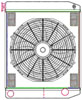 ClassicCool ComboUnit Universal Fit Radiator and Fan Dual Pass Crossflow Design 24" x 19" with Straight Outlet - image 1