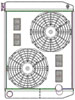 ClassicCool ComboUnit Universal Fit Radiator and Fan Dual Pass Crossflow Design 26" x 19" with No Options - image 1