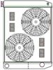 ClassicCool ComboUnit Universal Fit Radiator and Fan Dual Pass Crossflow Design 26" x 19" with Straight Outlet - image 1