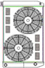 ClassicCool ComboUnit Universal Fit Radiator and Fan Dual Pass Crossflow Design 31" x 19" with 16AN Inlet/Outlet - image 1