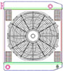 MegaCool ComboUnit Universal Fit Radiator and Fan Single Pass Crossflow Design 22" x 19" with 16AN Inlet/Outlet - image 1