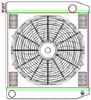 MegaCool ComboUnit Universal Fit Radiator and Fan Single Pass Crossflow Design 22" x 19" with Straight Outlet - image 1
