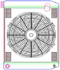 MegaCool ComboUnit Universal Fit Radiator and Fan Single Pass Crossflow Design 24" x 19" with 16AN Inlet - image 1
