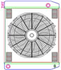 MegaCool ComboUnit Universal Fit Radiator and Fan Single Pass Crossflow Design 24" x 19" with 16AN Inlet/Outlet - image 1