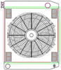MegaCool ComboUnit Universal Fit Radiator and Fan Single Pass Crossflow Design 24" x 19" with No Options - image 1