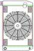 MegaCool ComboUnit Universal Fit Radiator and Fan Single Pass Crossflow Design 26" x 15.50" with 16AN Inlet - image 1