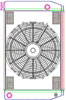 MegaCool ComboUnit Universal Fit Radiator and Fan Single Pass Crossflow Design 26" x 15.50" with 16AN Inlet/Outlet - image 1