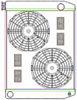 MegaCool ComboUnit Universal Fit Radiator and Fan Single Pass Crossflow Design 26" x 19" with Straight Outlet - image 1