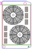 MegaCool ComboUnit Universal Fit Radiator and Fan Single Pass Crossflow Design 31" x 19" with Straight Outlet - image 1
