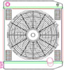 MegaCool ComboUnit Universal Fit Radiator and Fan Single Pass Crossflow Design 22" x 19" with 16AN Inlet - image 1