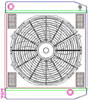 MegaCool ComboUnit Universal Fit Radiator and Fan Single Pass Crossflow Design 22" x 19" with 16AN Inlet/Outlet - image 1