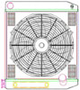 MegaCool ComboUnit Universal Fit Radiator and Fan Single Pass Crossflow Design 22" x 19" with Transmission Cooler - image 1