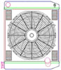MegaCool ComboUnit Universal Fit Radiator and Fan Single Pass Crossflow Design 22" x 19" with No Options - image 1