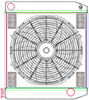 MegaCool ComboUnit Universal Fit Radiator and Fan Single Pass Crossflow Design 22" x 19" with Straight Outlet - image 1