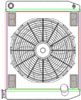 MegaCool ComboUnit Universal Fit Radiator and Fan Single Pass Crossflow Design 24" x 19" with 16AN Inlet - image 1