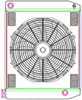 MegaCool ComboUnit Universal Fit Radiator and Fan Single Pass Crossflow Design 24" x 19" with 16AN Inlet/Outlet - image 1