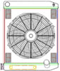 MegaCool ComboUnit Universal Fit Radiator and Fan Single Pass Crossflow Design 24" x 19" with Transmission Cooler - image 1