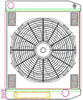MegaCool ComboUnit Universal Fit Radiator and Fan Single Pass Crossflow Design 24" x 19" with Transmission Cooler - image 1