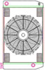 MegaCool ComboUnit Universal Fit Radiator and Fan Single Pass Crossflow Design 26" x 15.50" with 16AN Inlet/Outlet - image 1