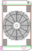 MegaCool ComboUnit Universal Fit Radiator and Fan Single Pass Crossflow Design 26" x 15.50" with Straight Outlet - image 1