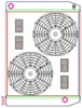 MegaCool ComboUnit Universal Fit Radiator and Fan Single Pass Crossflow Design 26" x 19" with 16AN Inlet/Outlet - image 1