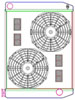 MegaCool ComboUnit Universal Fit Radiator and Fan Single Pass Crossflow Design 26" x 19" with Straight Outlet - image 1