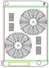 MegaCool ComboUnit Universal Fit Radiator and Fan Single Pass Crossflow Design 27.50" x 19" with Transmission Cooler - image 1