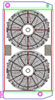 MegaCool ComboUnit Universal Fit Radiator and Fan Single Pass Crossflow Design 31" x 15.50" with 16AN Inlet/Outlet - image 1