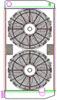 MegaCool ComboUnit Universal Fit Radiator and Fan Single Pass Crossflow Design 31" x 15.50" with Straight Outlet - image 1